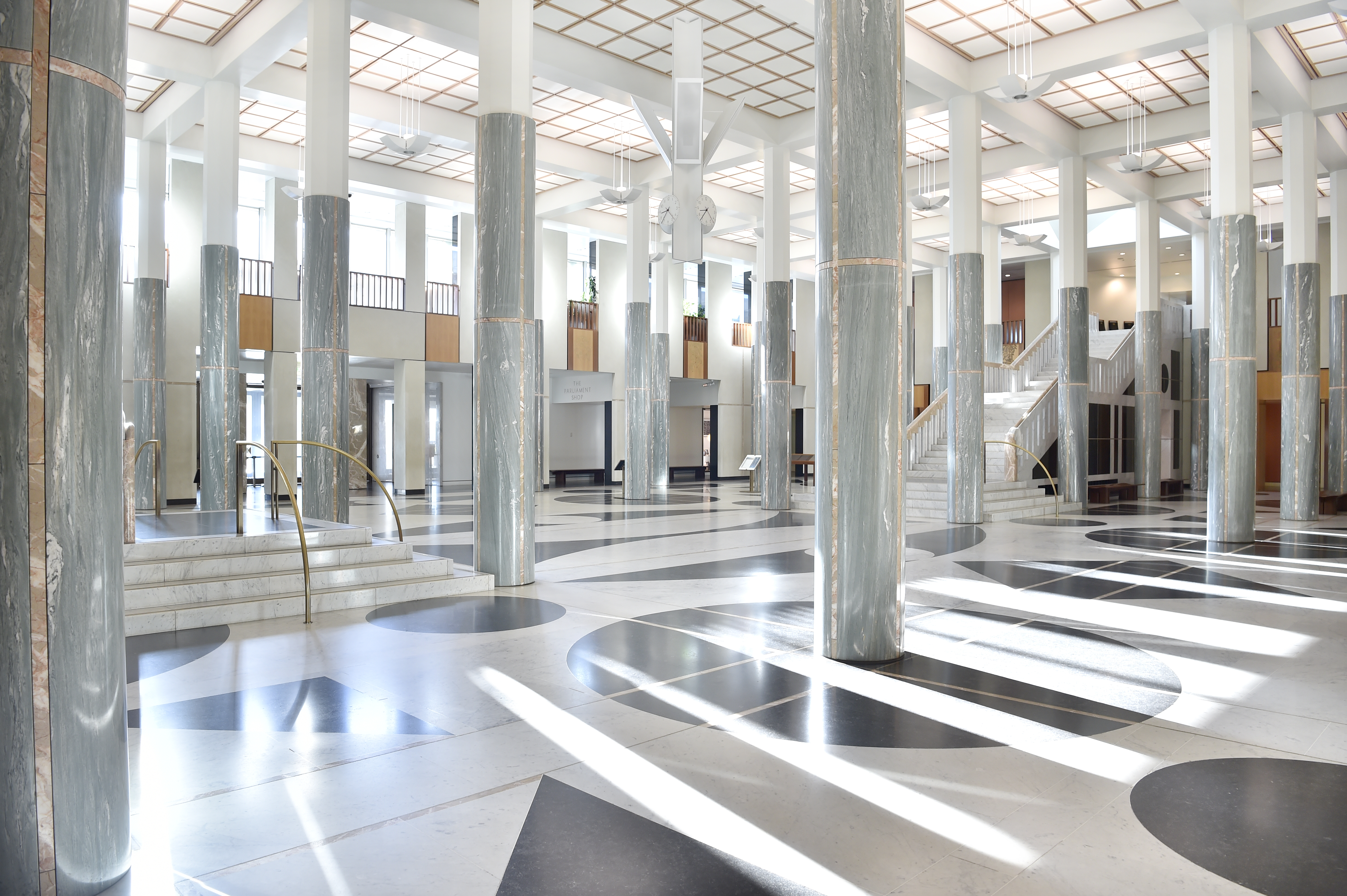 Australian Parliament House marble foyer 